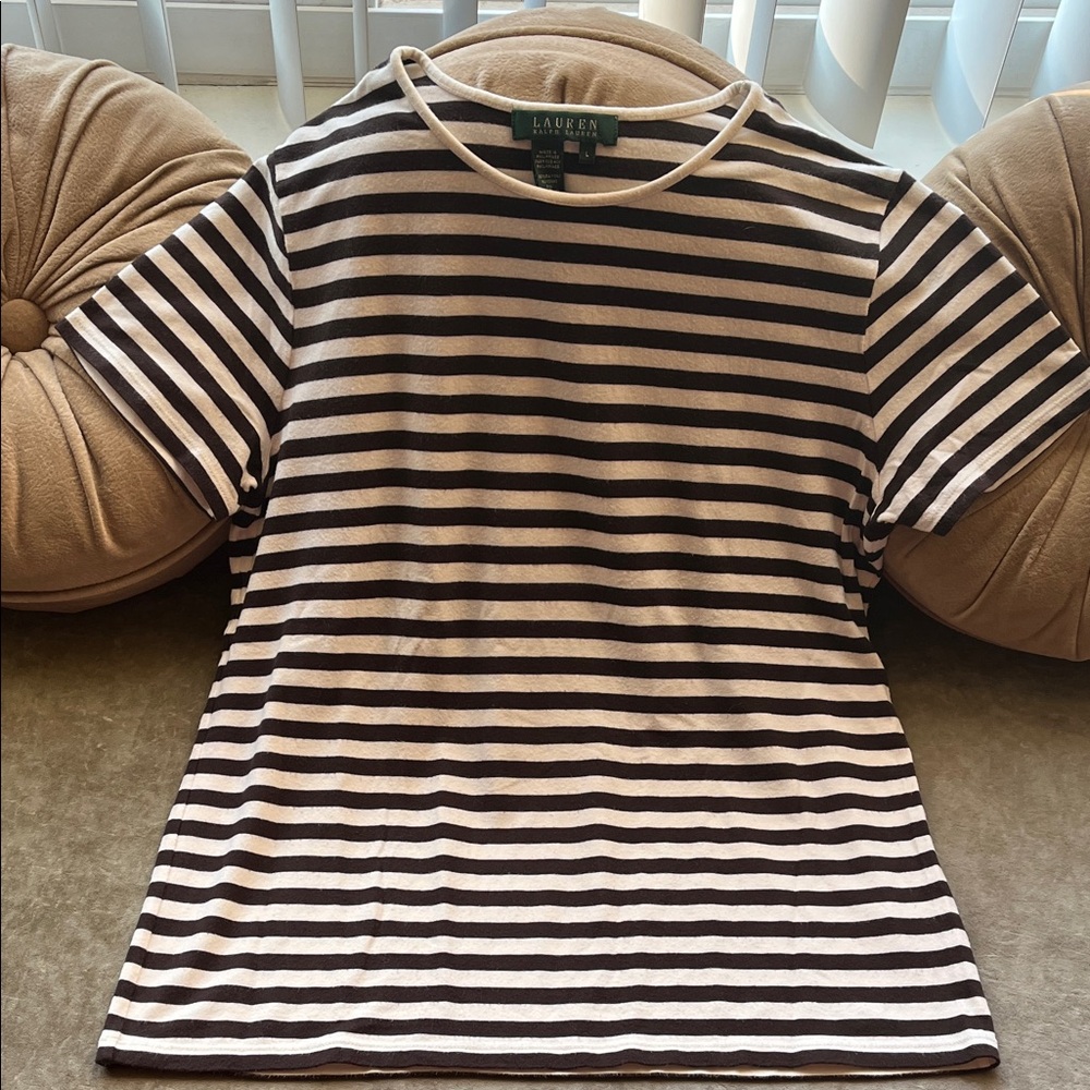 Black and Gold Shimmered Patterned Top with attached Belt